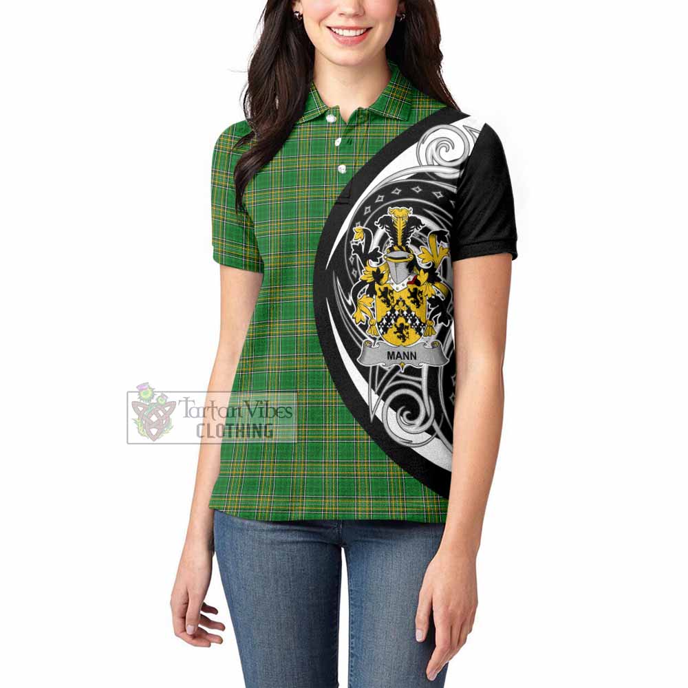 Tartan Vibes Clothing Mann Irish Clan Women's Polo Shirt Celtic Circle Style