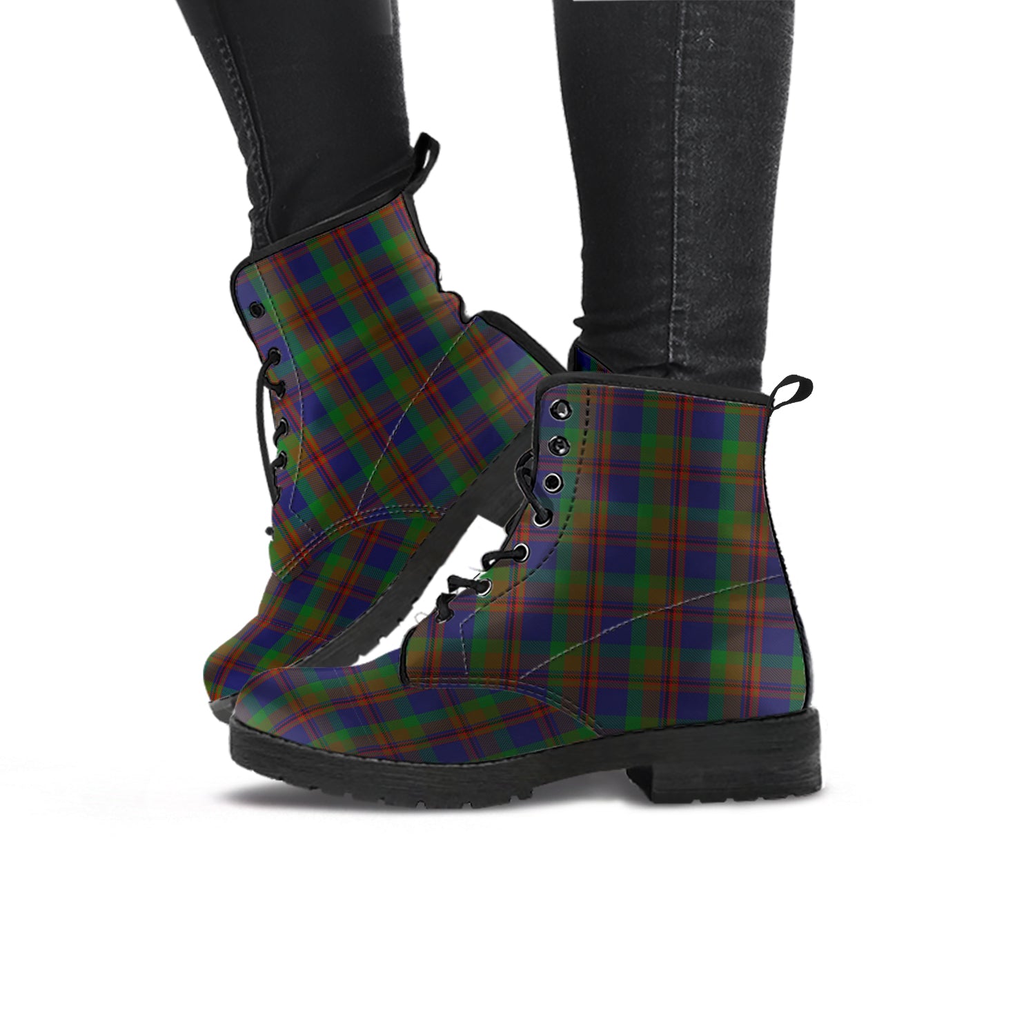 Mann Tartan Leather Boots - Tartan Vibes Clothing