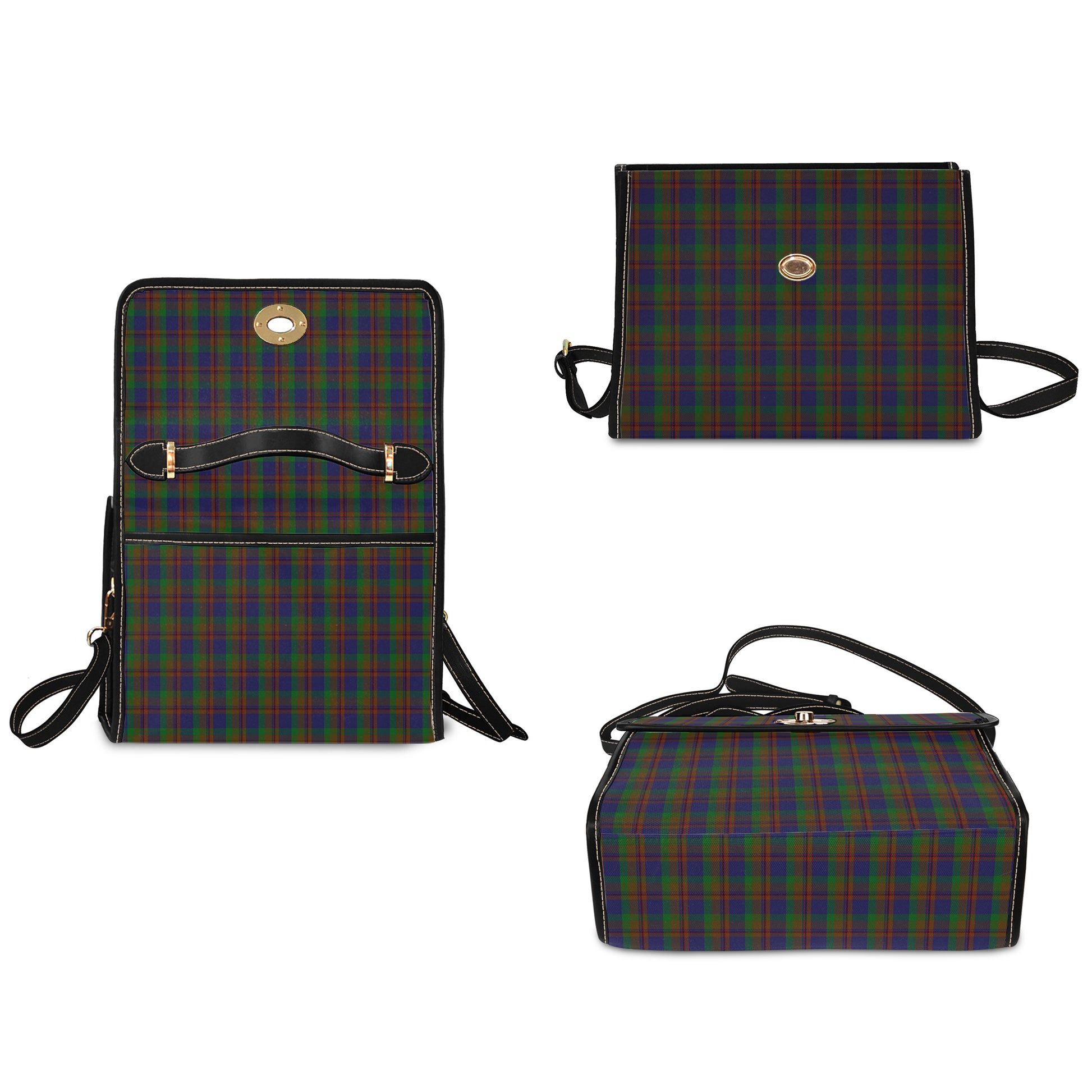 mann-tartan-leather-strap-waterproof-canvas-bag