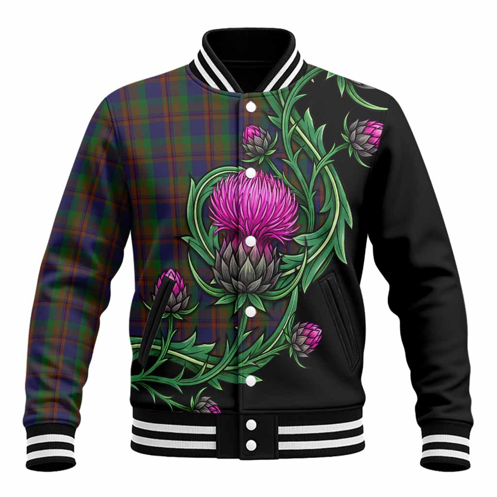 Mann Tartan Baseball Jacket Resilient Scottish Thistle Unisex - Tartan Vibes Clothing