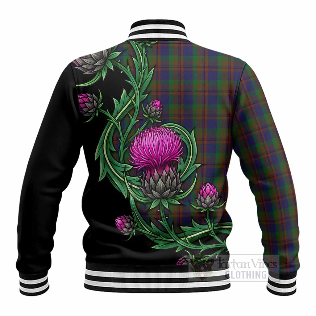 Mann Tartan Baseball Jacket Resilient Scottish Thistle - Tartan Vibes Clothing