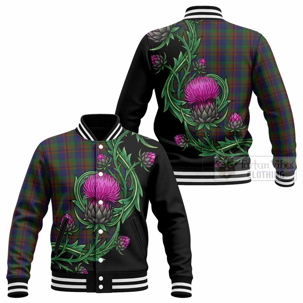 Mann Tartan Baseball Jacket Resilient Scottish Thistle - Tartan Vibes Clothing