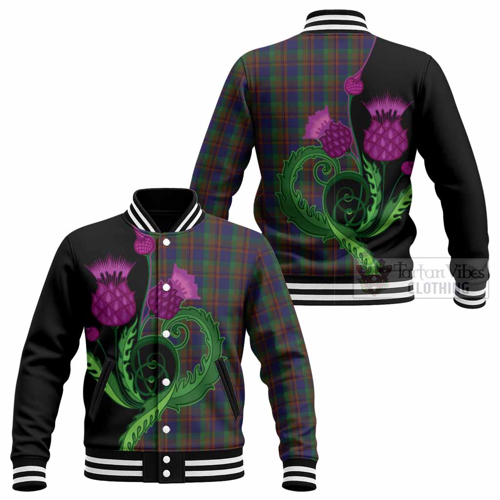 Mann Tartan Baseball Jacket Traditional Scottish Thistle - Tartan Vibes Clothing