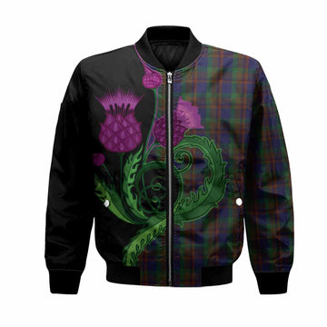 Mann Tartan Bomber Jacket Traditional Scottish Thistle