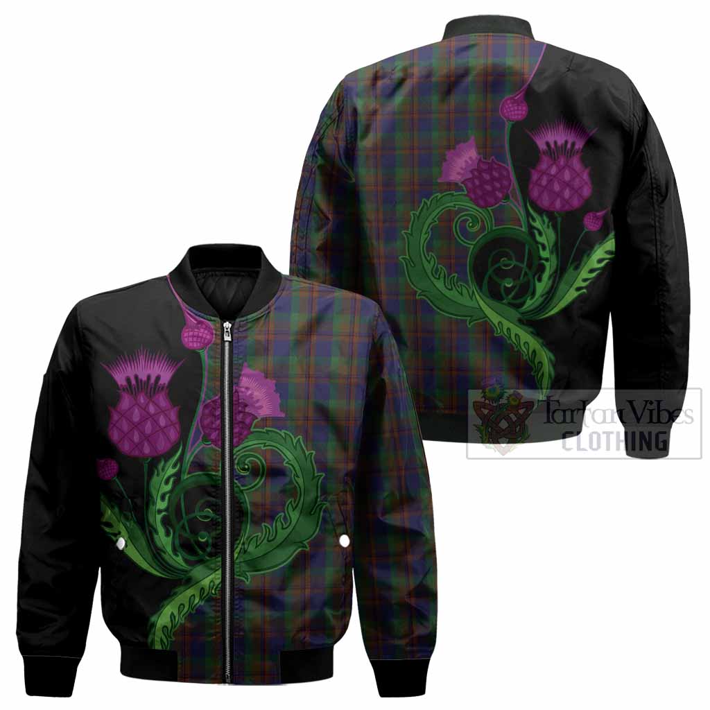 Mann Tartan Bomber Jacket Traditional Scottish Thistle - Tartan Vibes Clothing