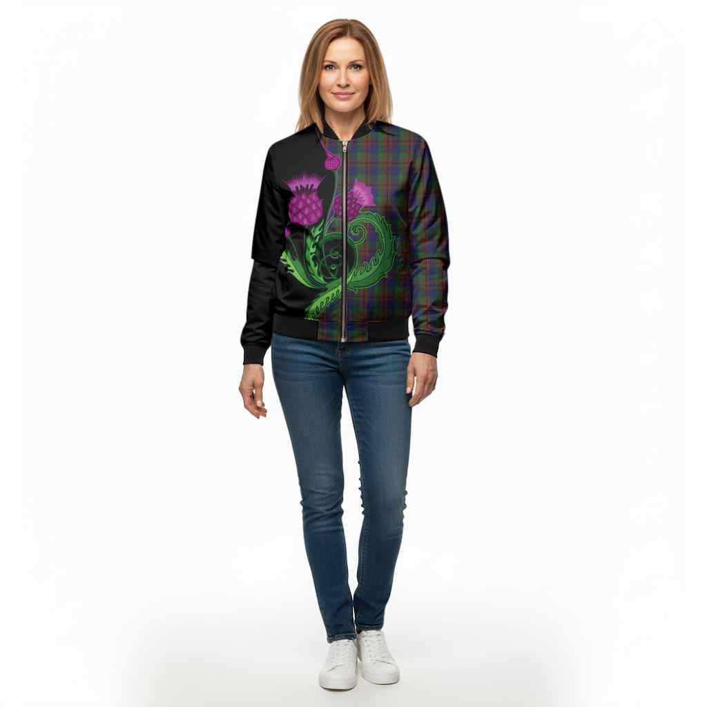 Mann Tartan Bomber Jacket Traditional Scottish Thistle - Tartan Vibes Clothing