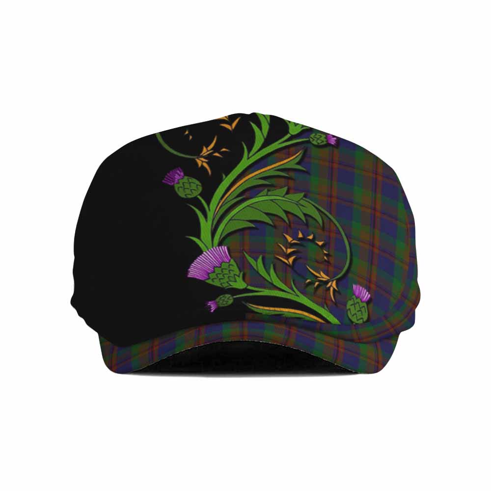 Mann Tartan Flat Cap, Jeff Cap Scottish Thistle Pride Heritage Art Flat Cap - Tartan Vibes Clothing