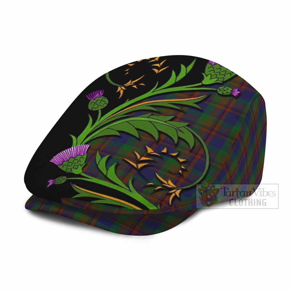 Mann Tartan Flat Cap, Jeff Cap Scottish Thistle Pride Heritage Art - Tartan Vibes Clothing
