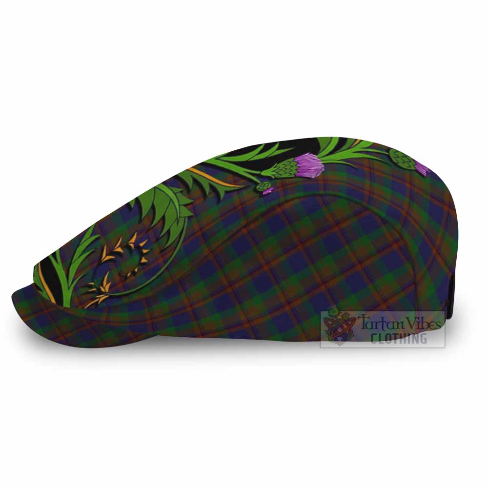Mann Tartan Flat Cap, Jeff Cap Scottish Thistle Pride Heritage Art - Tartan Vibes Clothing