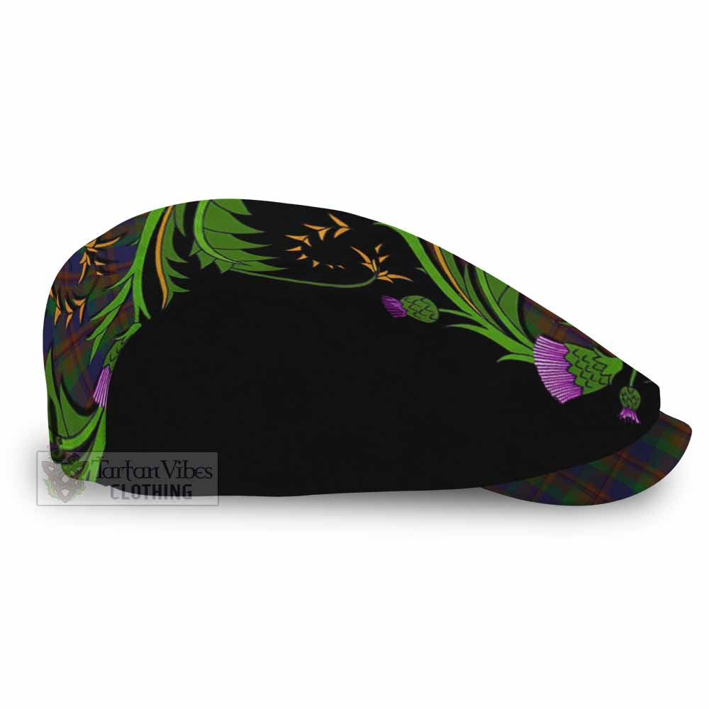 Mann Tartan Flat Cap, Jeff Cap Scottish Thistle Pride Heritage Art - Tartan Vibes Clothing