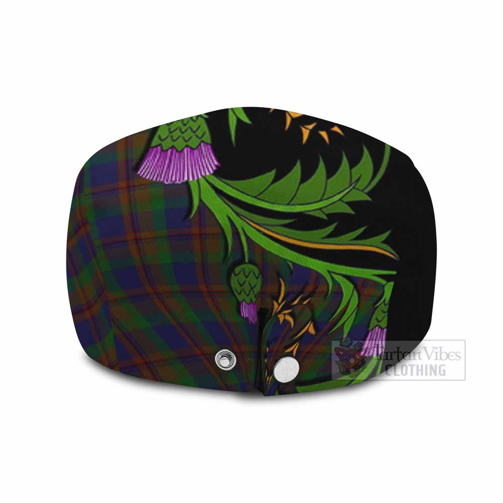 Mann Tartan Flat Cap, Jeff Cap Scottish Thistle Pride Heritage Art - Tartan Vibes Clothing