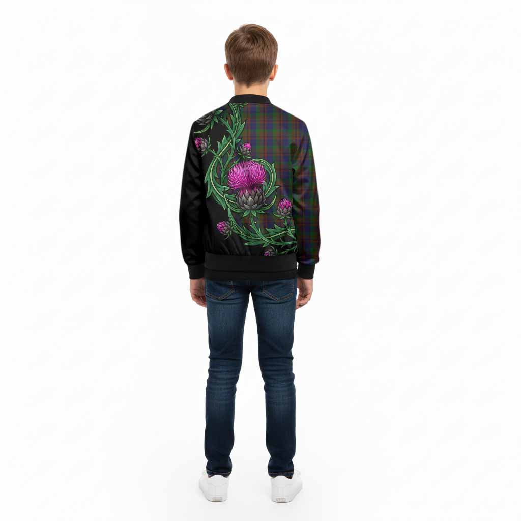 Mann Tartan Kid Bomber Jacket Resilient Scottish Thistle - Tartan Vibes Clothing