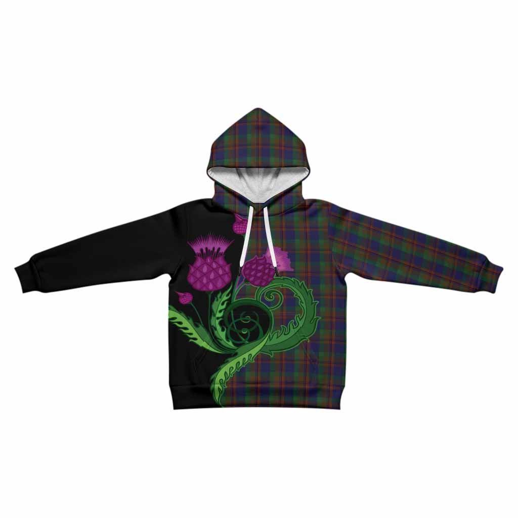 Mann Tartan Kid Hoodie Traditional Scottish Thistle