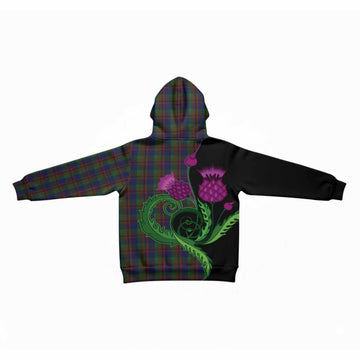 Mann Tartan Kid Hoodie Traditional Scottish Thistle