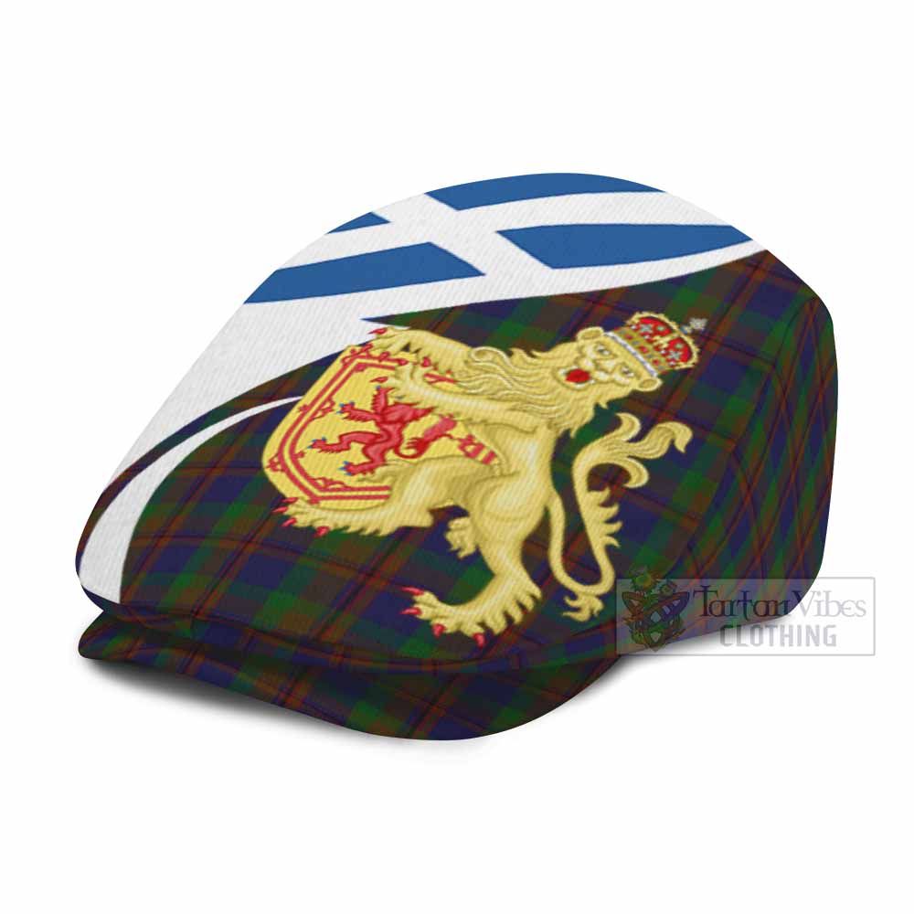 Mann Tartan Lion Rampant Flat Cap, Jeff Cap Classic Scottish Style