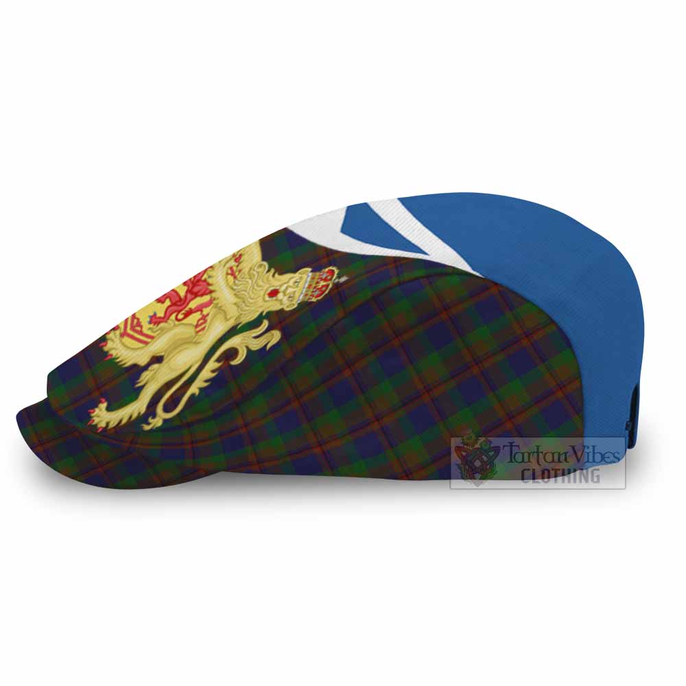 Mann Tartan Lion Rampant Flat Cap, Jeff Cap Classic Scottish Style