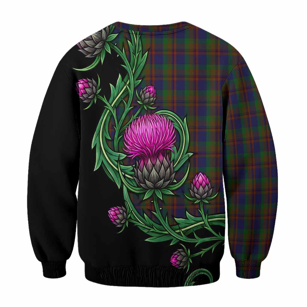 Mann Tartan Sweatshirt Resilient Scottish Thistle - Tartan Vibes Clothing