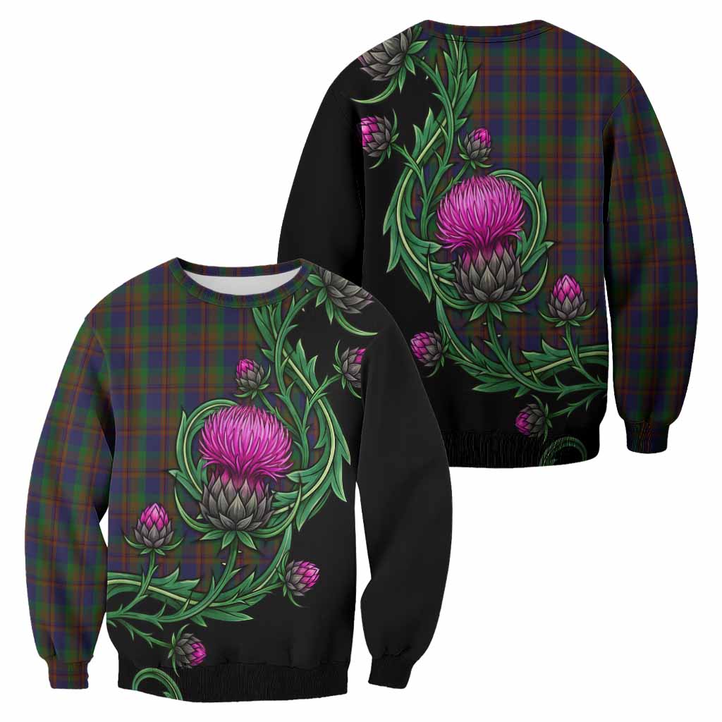 Mann Tartan Sweatshirt Resilient Scottish Thistle - Tartan Vibes Clothing