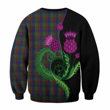 Mann Tartan Sweatshirt Traditional Scottish Thistle