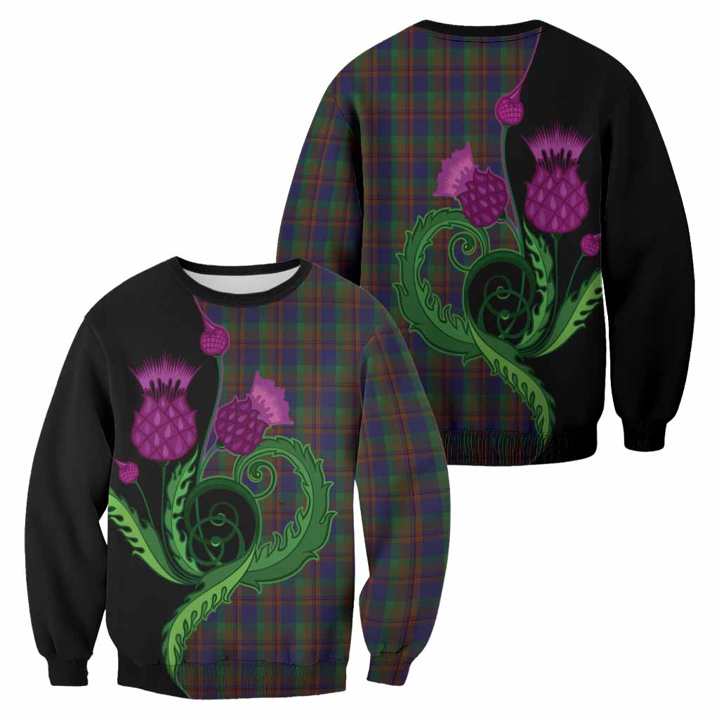 Mann Tartan Sweatshirt Traditional Scottish Thistle