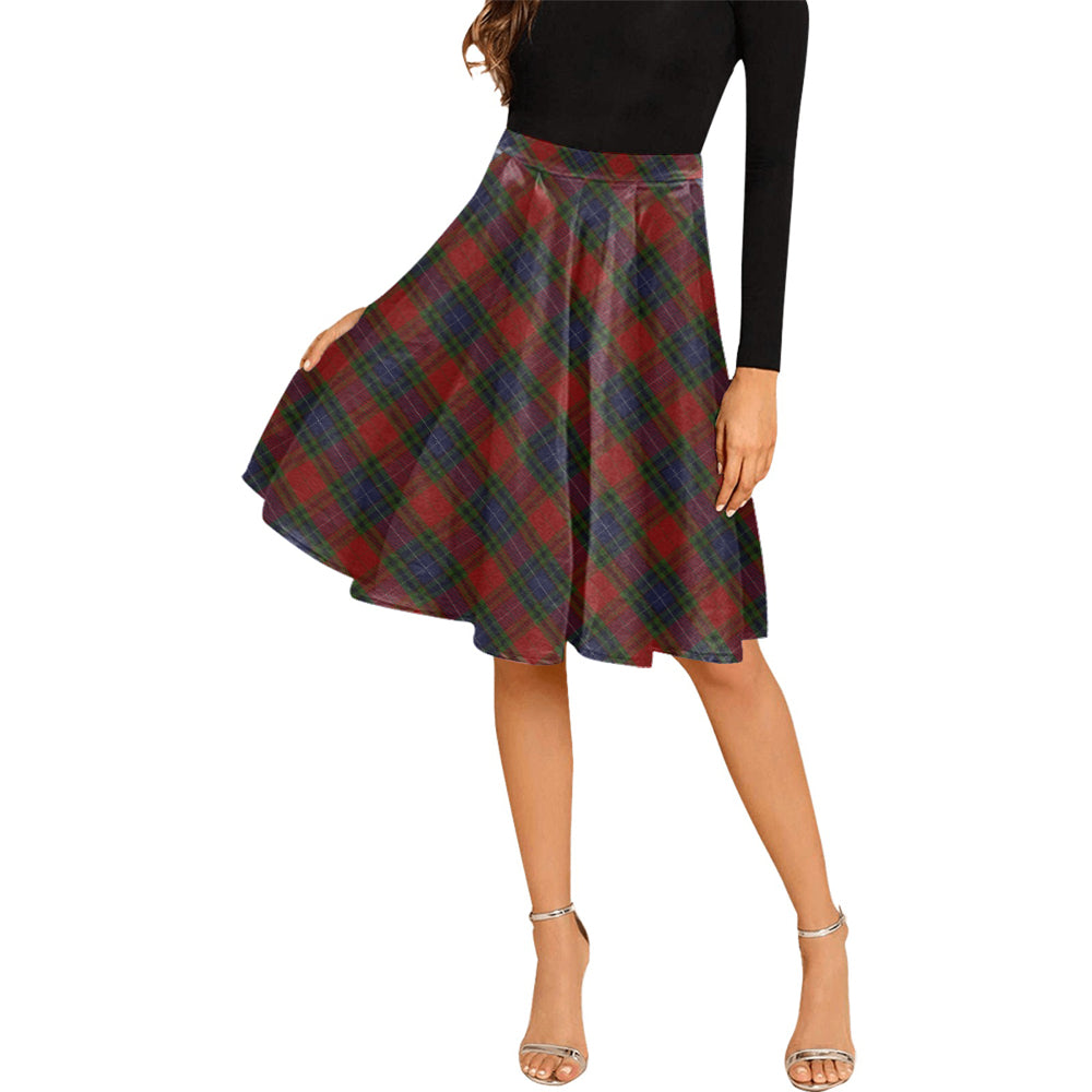 Manson Tartan Melete Pleated Midi Skirt Cross Style Female - Tartan Vibes Clothing