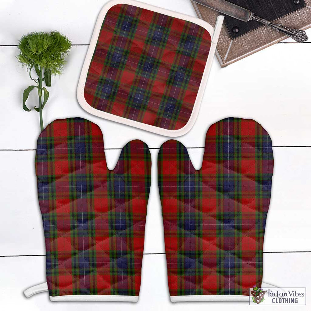 Manson Tartan Combo Oven Mitt & Pot-Holder Combo 2 Oven Mitt & 1 Pot-Holder Black - Tartan Vibes Clothing