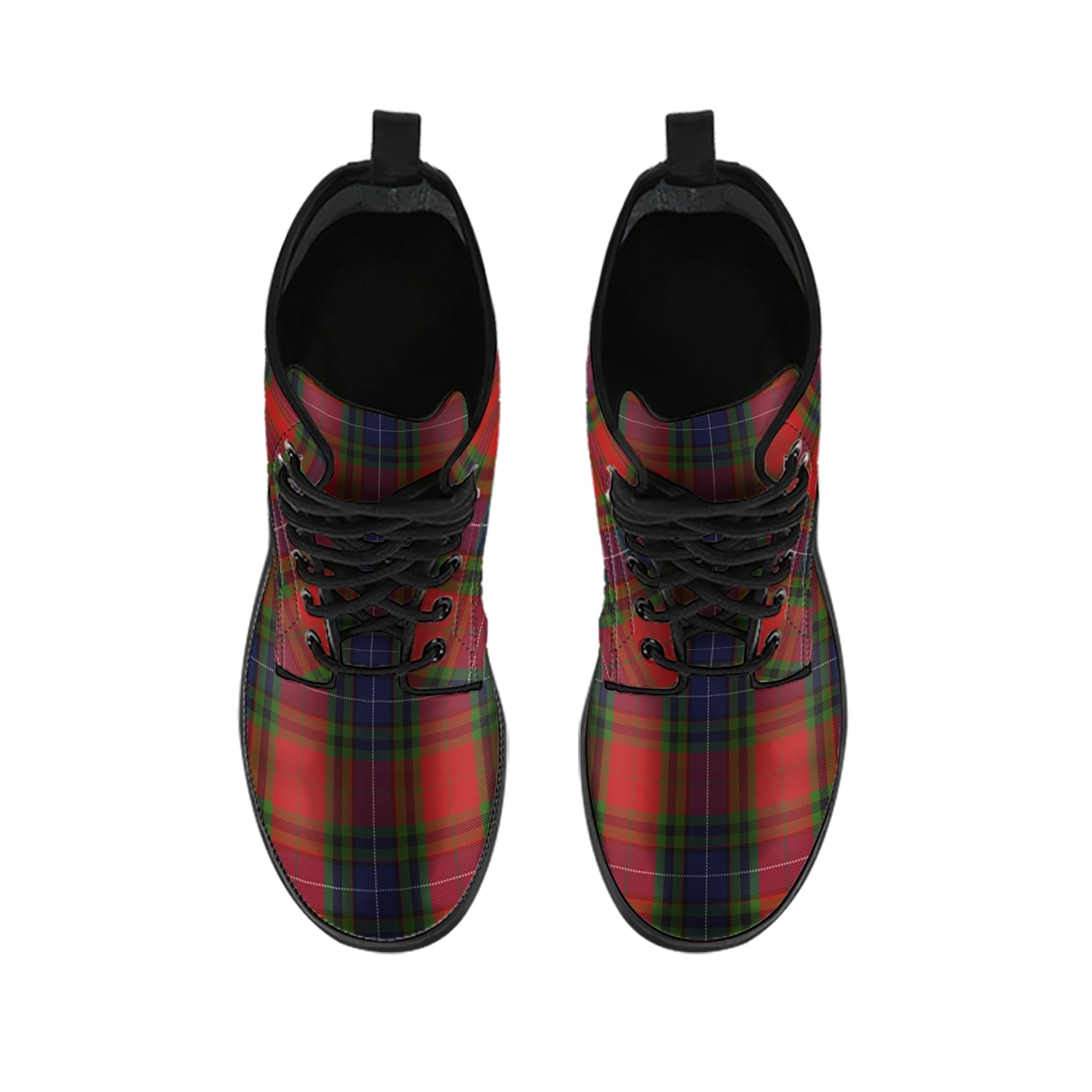 Manson Tartan Leather Boots - Tartan Vibes Clothing