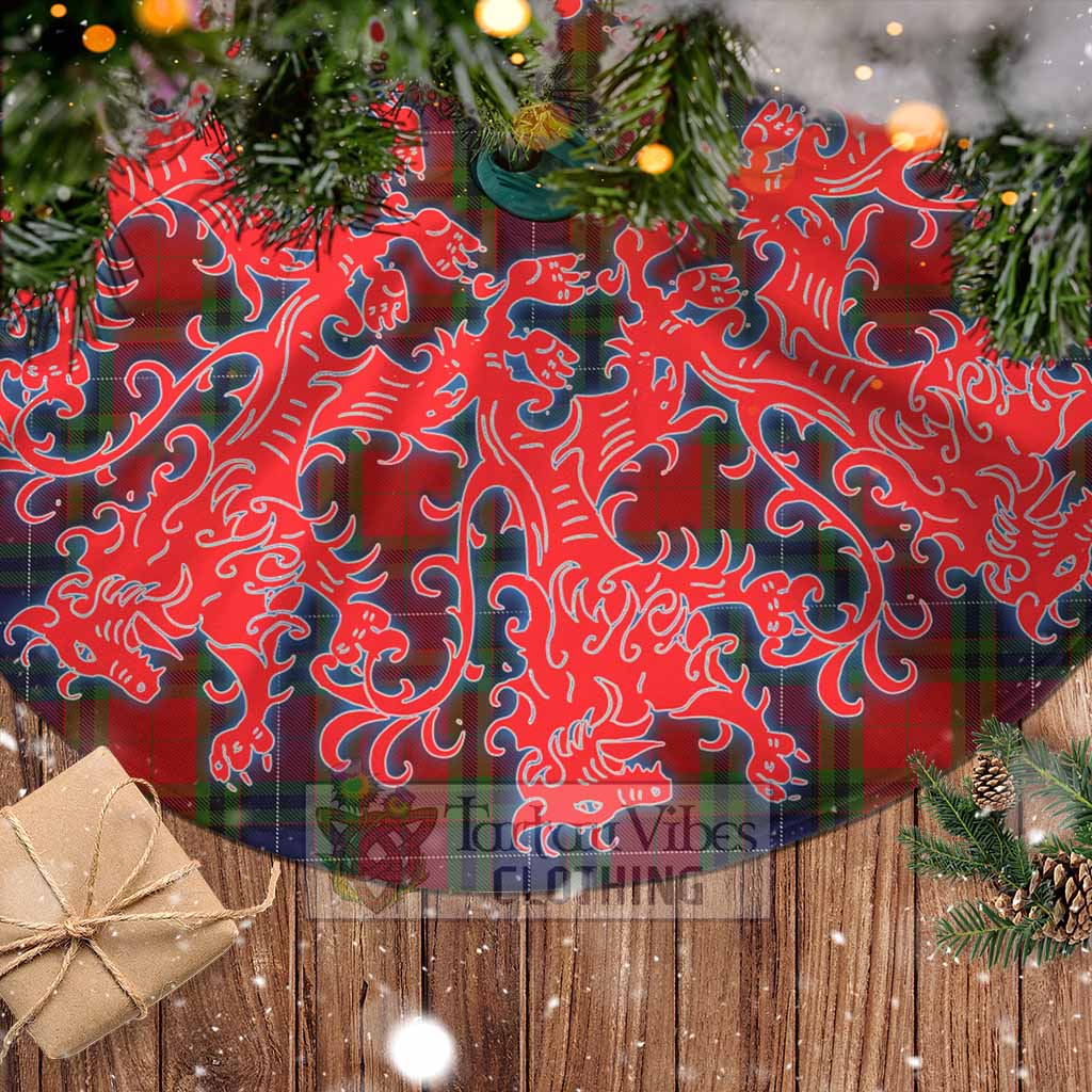 Manson Tartan Christmas Tree Skirt Lion Rampant Style - Tartan Vibes Clothing