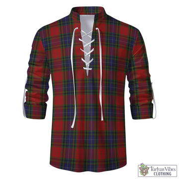Manson Tartan Men's Scottish Traditional Jacobite Ghillie Kilt Shirt