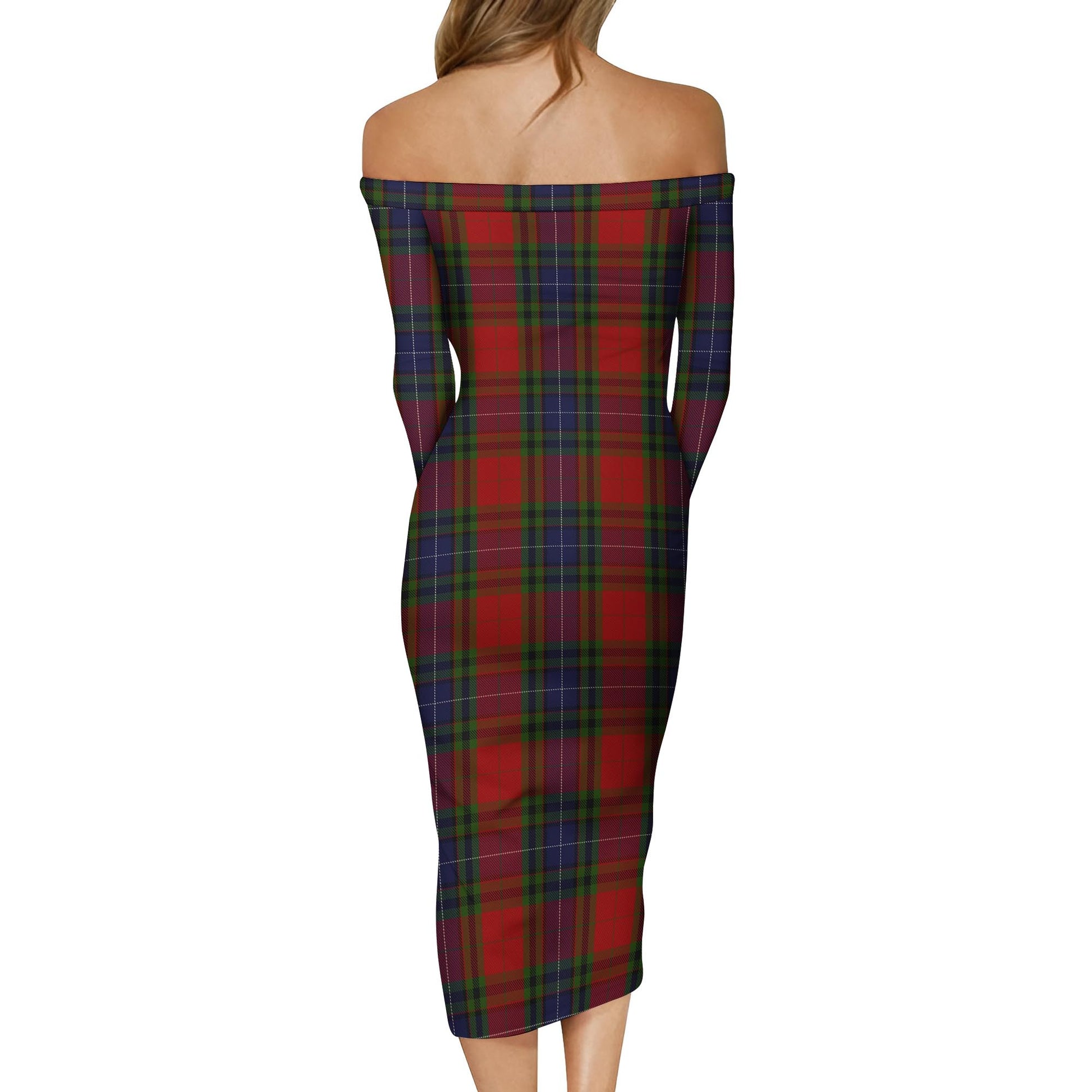 Manson Tartan Off Shoulder Lady Dress - Tartan Vibes Clothing