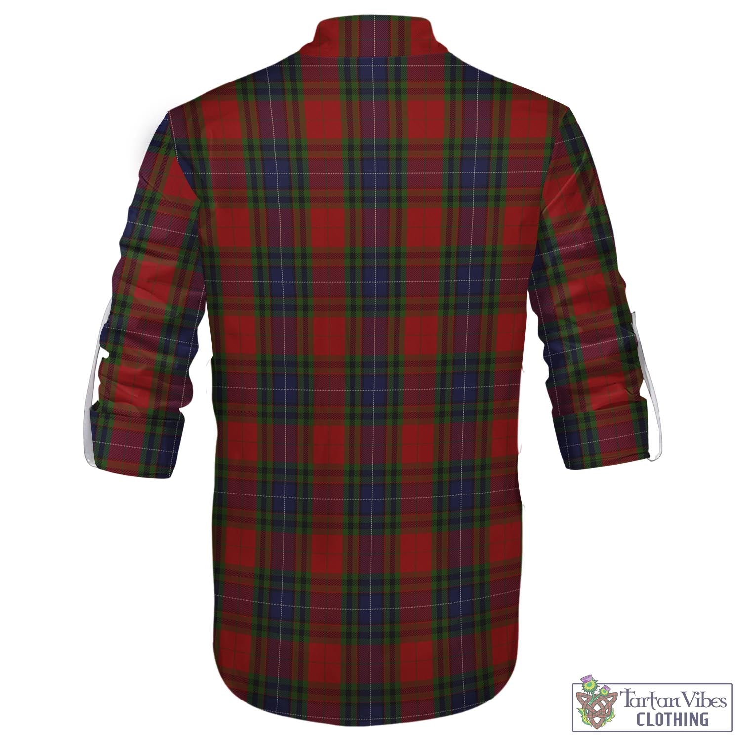 Manson Tartan Men's Scottish Traditional Jacobite Ghillie Kilt Shirt - Tartan Vibes Clothing