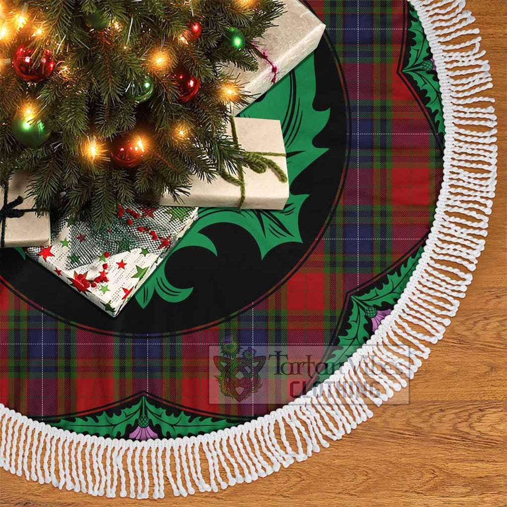 Manson Tartan Christmas Tree Skirt Scottish Thistle Style - Tartan Vibes Clothing