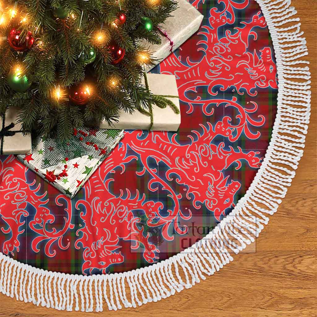 Manson Tartan Christmas Tree Skirt Lion Rampant Style - Tartan Vibes Clothing