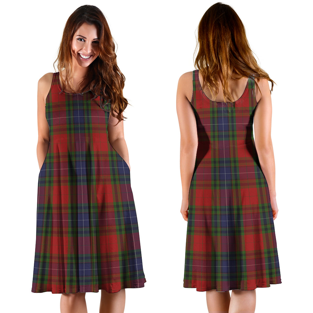 Manson Tartan Sleeveless Midi Womens Dress - Tartan Vibes Clothing