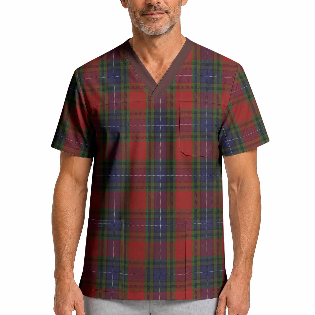 Manson Tartan Scrub Top XL - Tartan Vibes Clothing
