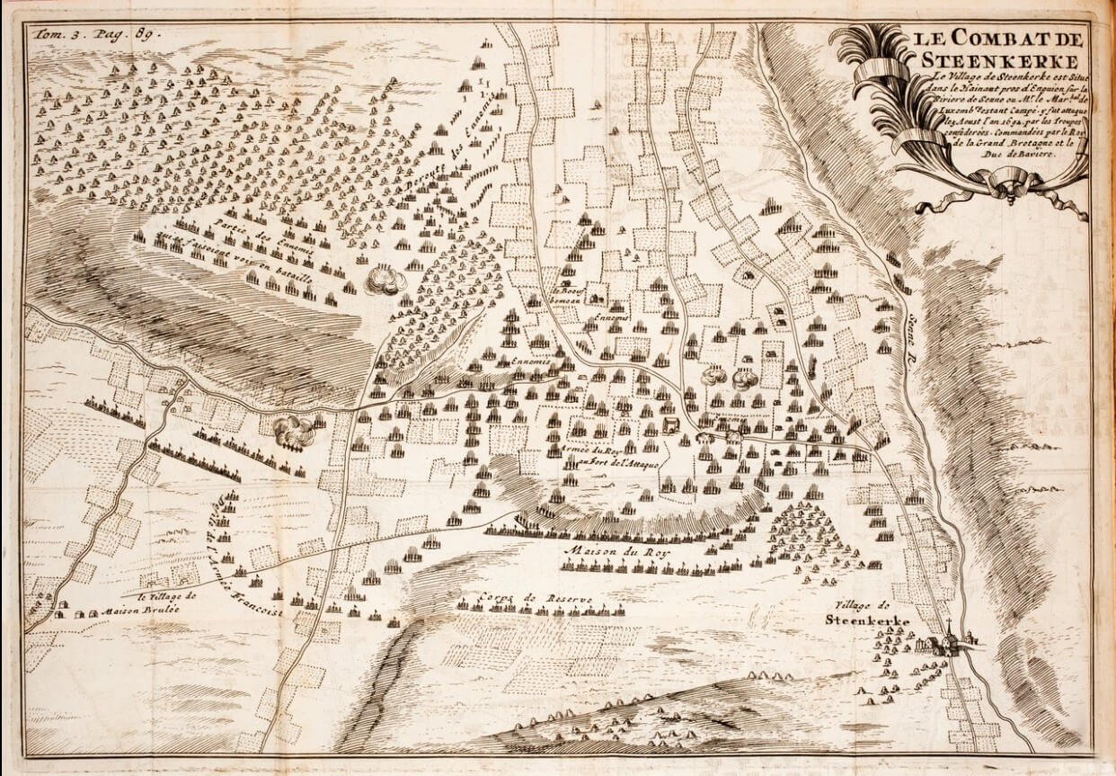 Map and overview of the Battle of Steinkirk
