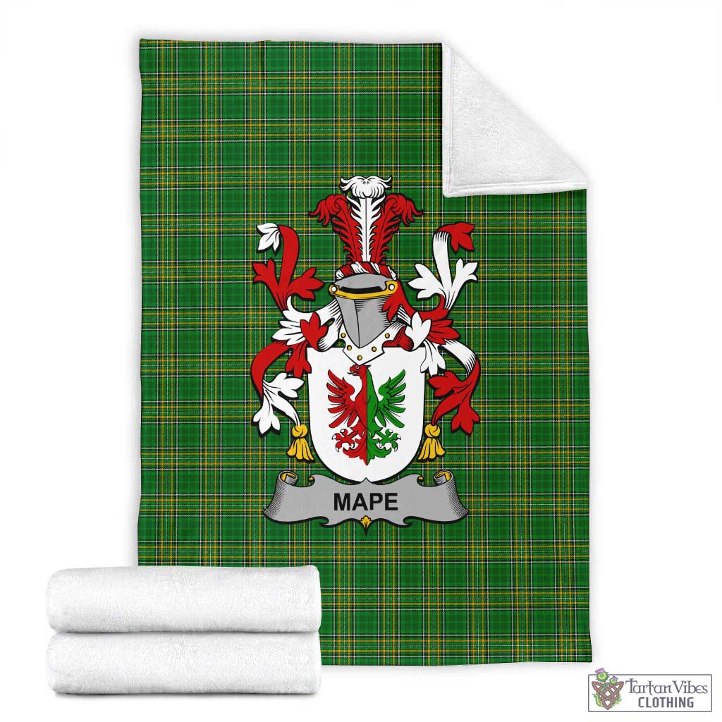 Mape Irish Clan Tartan Blanket with Coat of Arms X-Large 59 x 79 inches 150 x 200 cm - Tartan Vibes Clothing