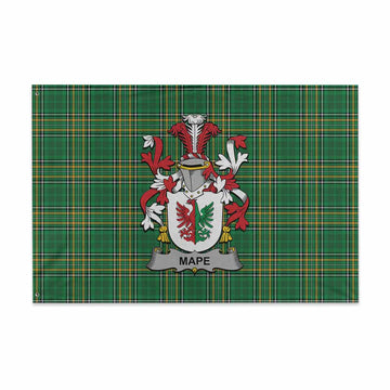 Mape Irish Clan Tartan House Flag with Coat of Arms
