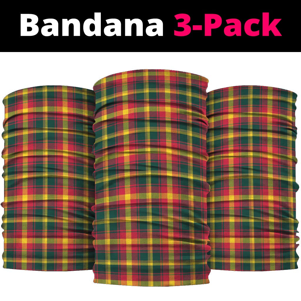 Maple Leaf Canada Tartan Neck Gaiters, Tartan Bandanas, Tartan Head Band One Size - Tartanvibesclothing