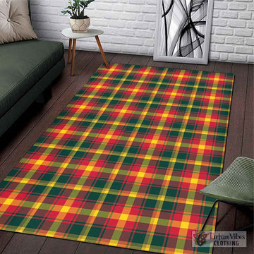 Maple Leaf Canada Tartan Area Rug