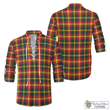 Maple Leaf Canada Tartan Men's Scottish Traditional Jacobite Ghillie Kilt Shirt