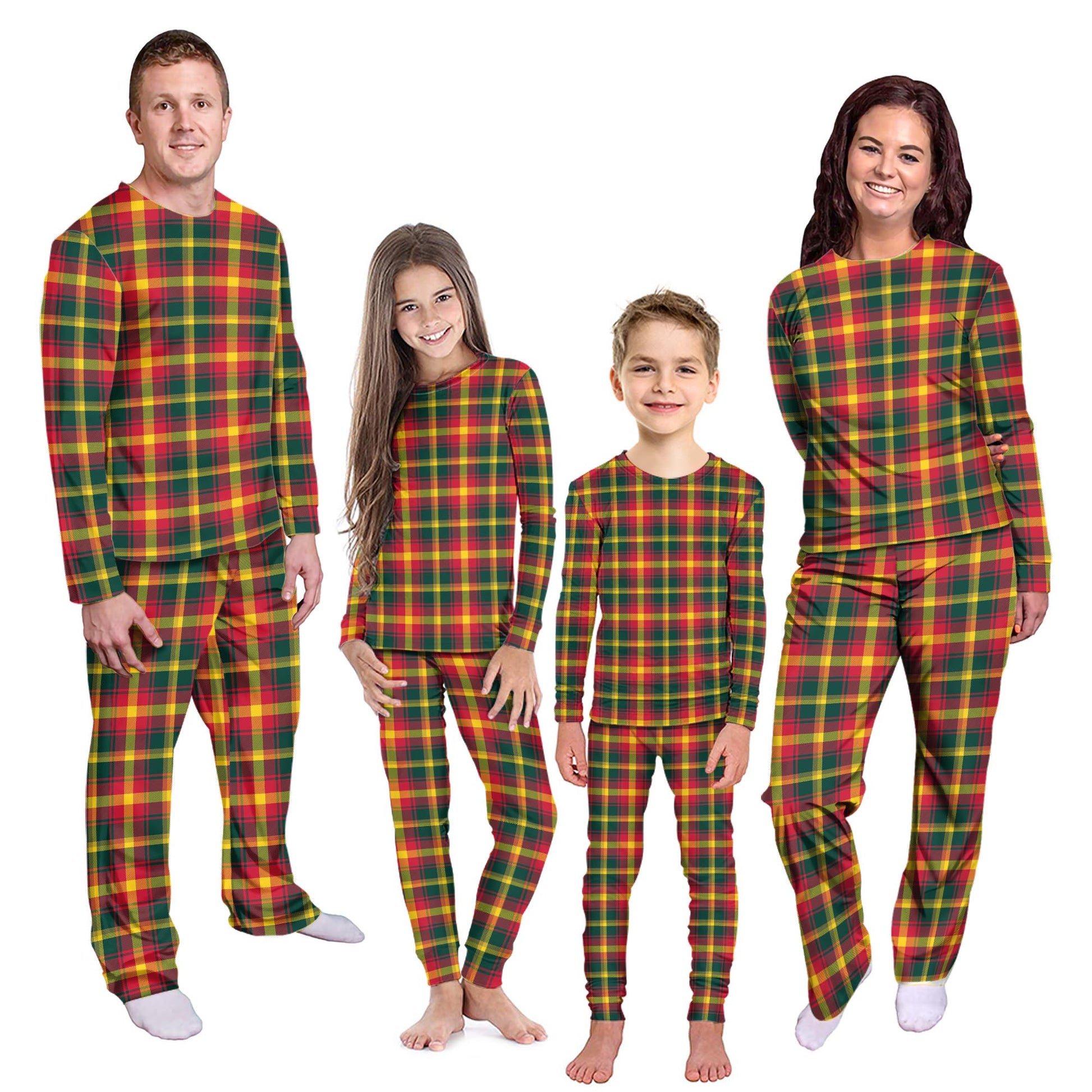 Maple Leaf Canada Tartan Pajamas Family Set - Tartanvibesclothing