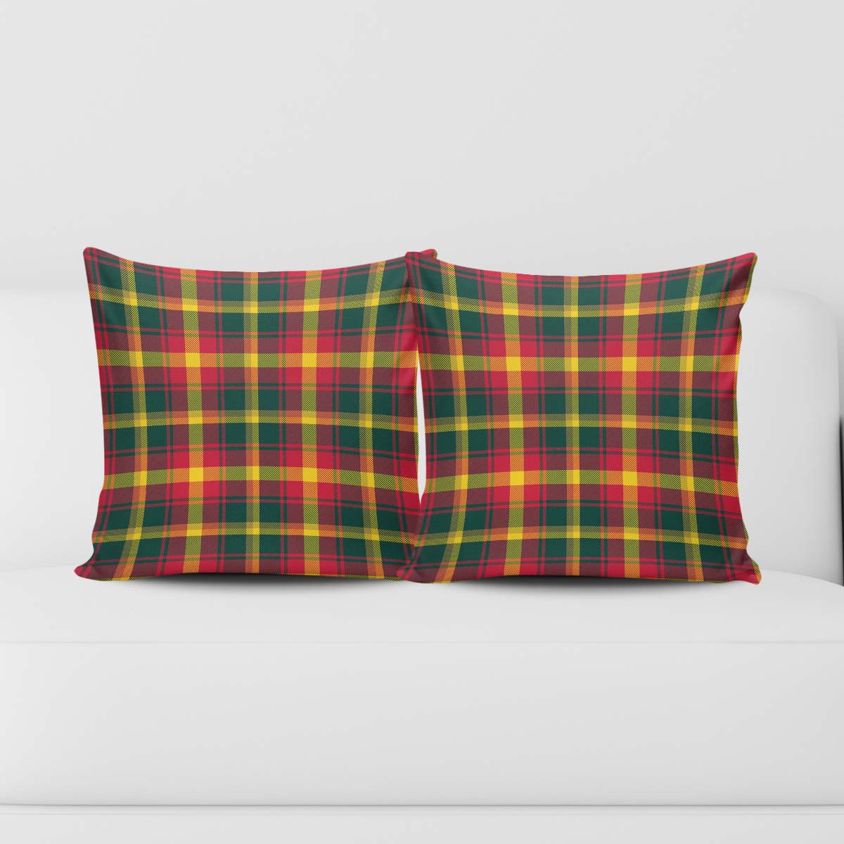 Maple Leaf Canada Tartan Pillow Cover Square Pillow Cover - Tartanvibesclothing
