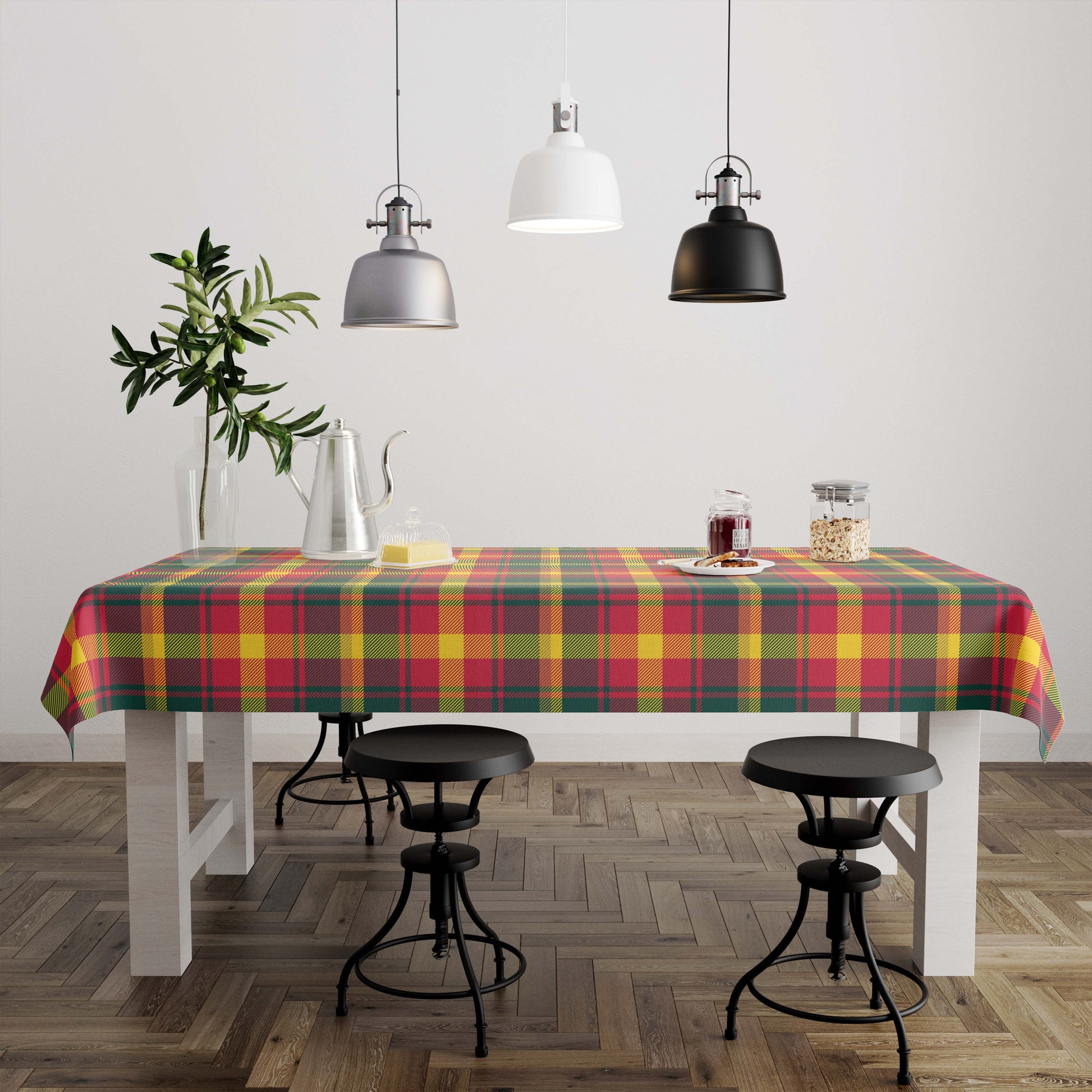 Maple Leaf Canada Tartan Tablecloth - Tartan Vibes Clothing