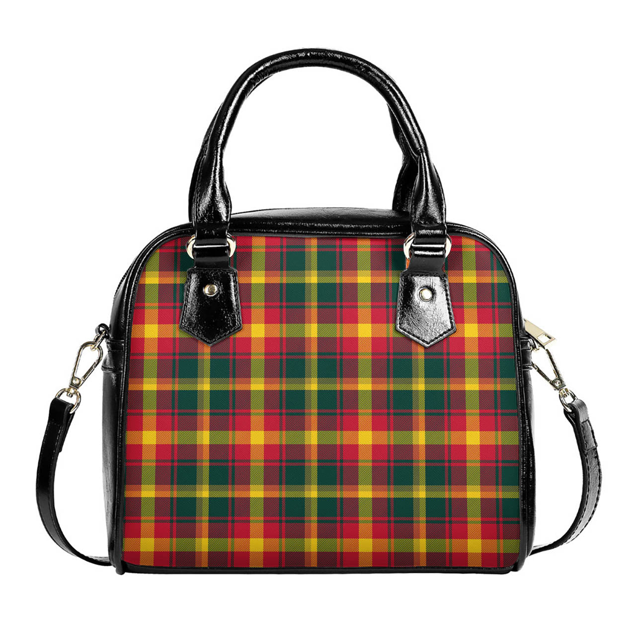 Maple Leaf Canada Tartan Shoulder Handbags One Size 6*25*22 cm - Tartanvibesclothing