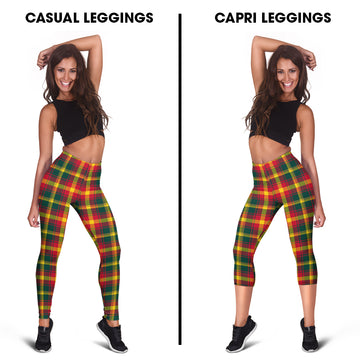 Maple Leaf Canada Tartan Womens Leggings