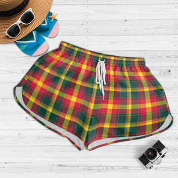 Maple Leaf Canada Tartan Womens Shorts