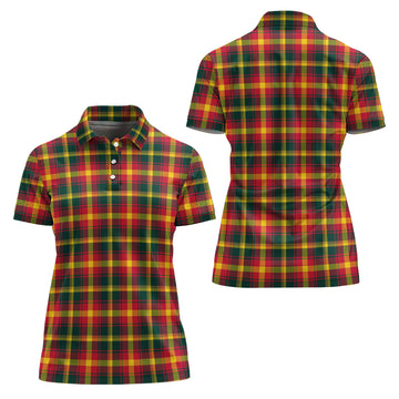 Maple Leaf Canada Tartan Polo Shirt For Women