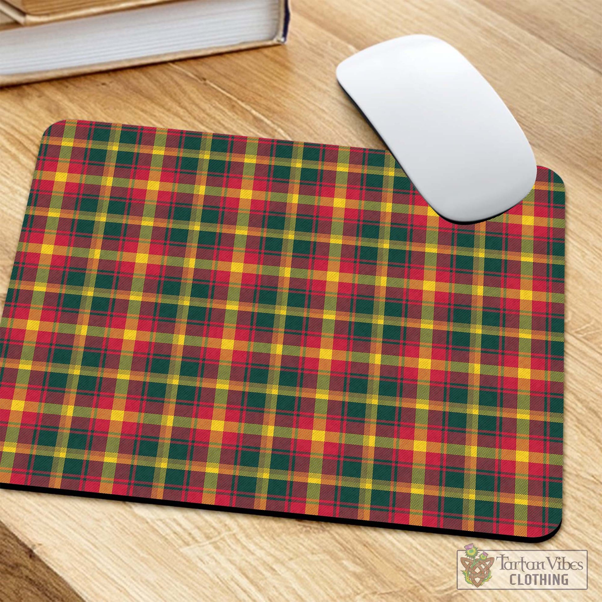 Tartan Vibes Clothing Maple Leaf Canada Tartan Mouse Pad