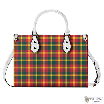 Maple Leaf Canada Tartan Luxury Leather Handbags